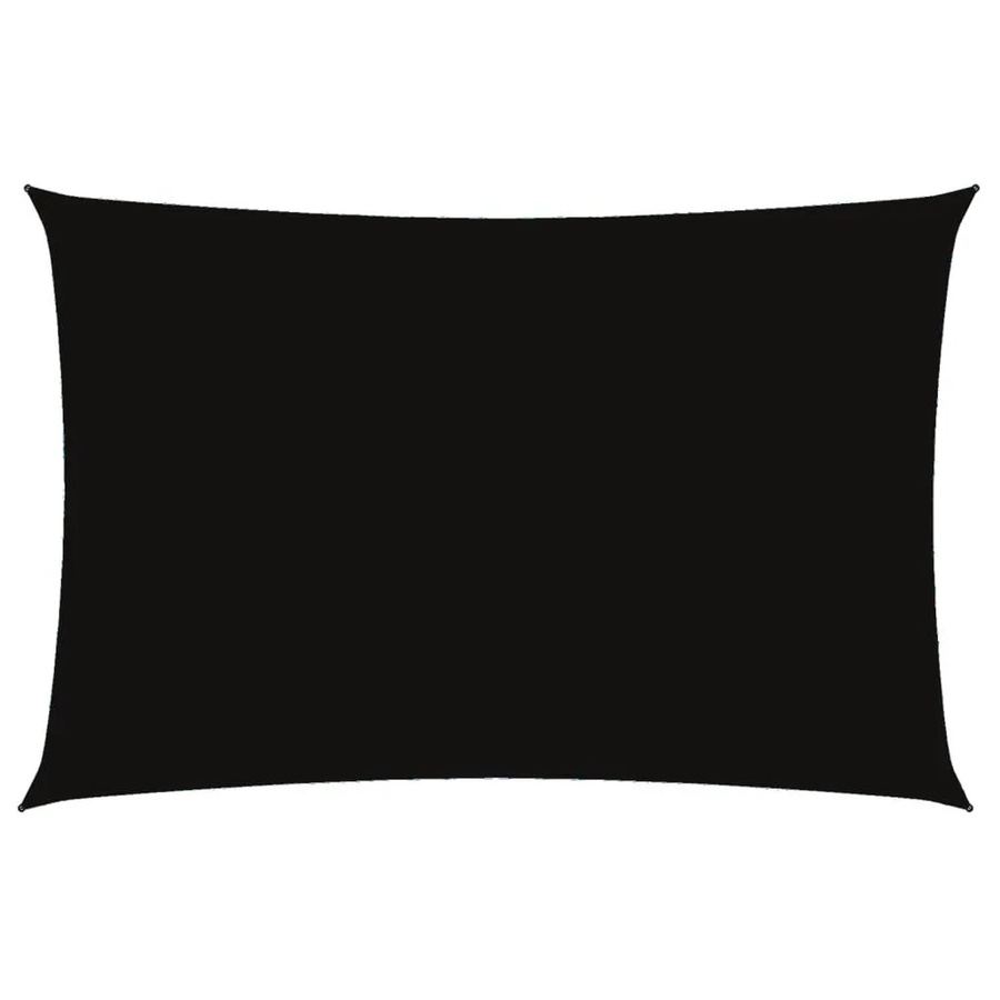 vidaXL Sonnensegel aus PU-beschichtetem Oxford-Gewebe, rechteckig, Schwarz, B x T: 400 x 322 cm - Bild 2