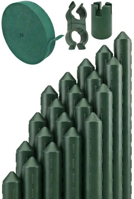 TTL GARDEN Rankstäbe Set Grün, 20er Set, Kunststoffbeschichtet mit Stahlkern, Höhe: 90 cm - Bild 1