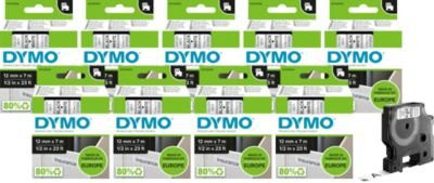 DYMO D1 Polyesterband Vorteilspack 10er Set, Weiß mit schwarzer Schrift, Breite: 1,2 cm, Länge pro Band: 7 m - Bild 4