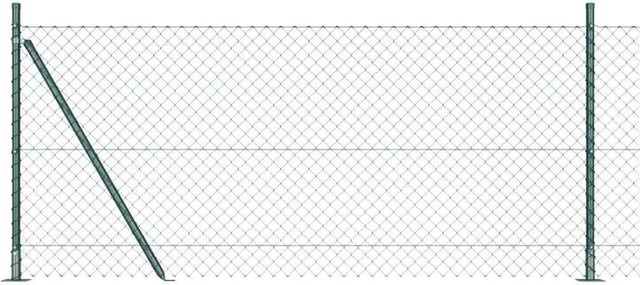 vidaXL Zaunpfosten aus Stahl in Grün mit Maschenweite 0,8 x 25 m, B/T/H: 6 x 6 x 80 cm - Bild 1