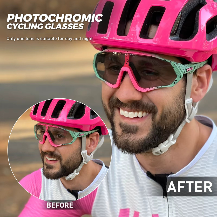 Kapvoe Sportsonnenbrille, Vollrand, Kunststoff, Wrap - Bild 2