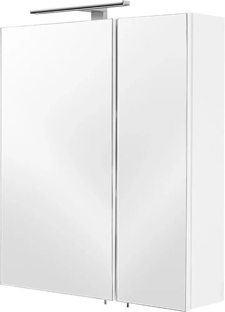 Posseik Spiegelschrank Weiß mit Softclose-Türen und internen Regalen für dein Badezimmer, Breite: 60 cm - Bild 1