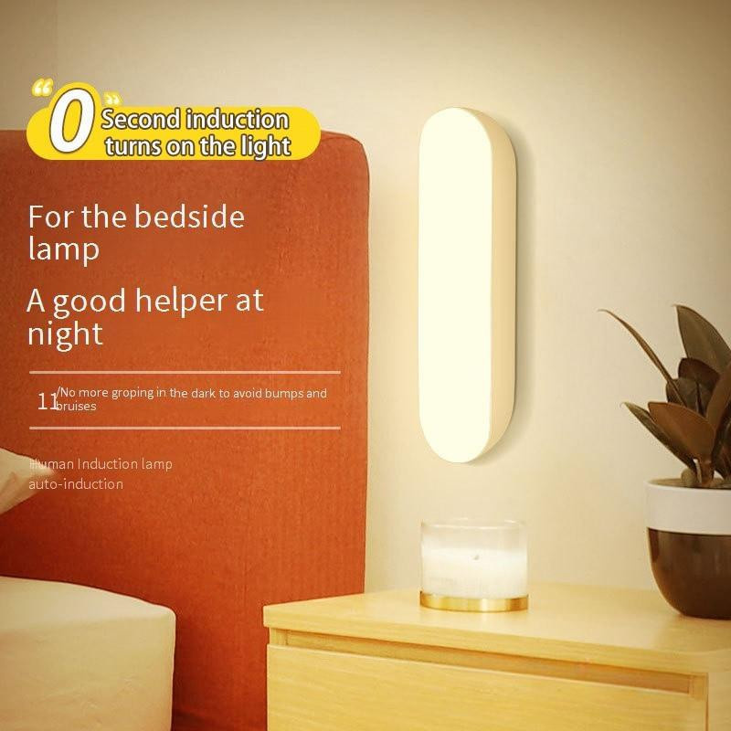 Meiteai-All LED Induktionsleuchte mit Bewegungssensor, kabellose Schrankleuchte und Nachtlicht in Warmweiß, USB wiederaufladbar, Farbe: Weiß - Bild 3