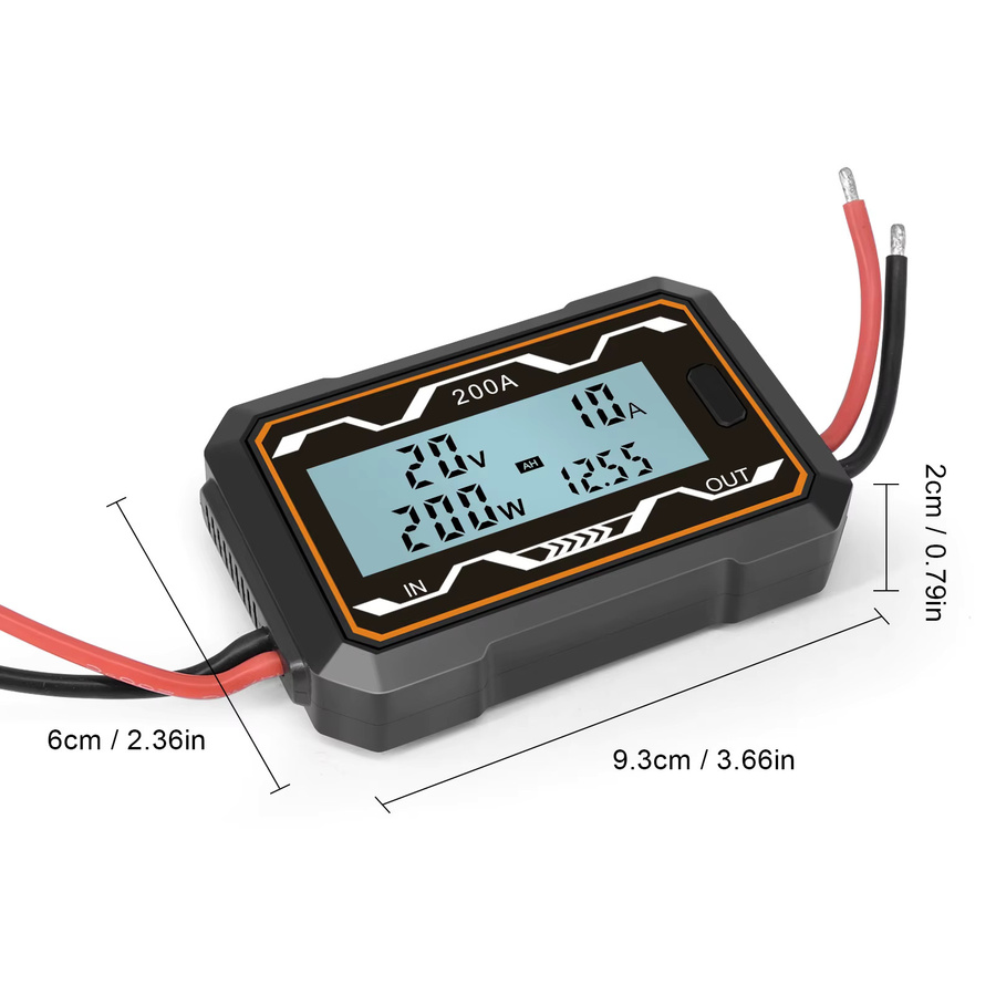U-Angel-1988 RC Wattmeter mit LCD-Hintergrundbeleuchtung als hochpräziser Strom- und Power-Analysator für RC-Modelle und Drohnen in Schwarz - Bild 5