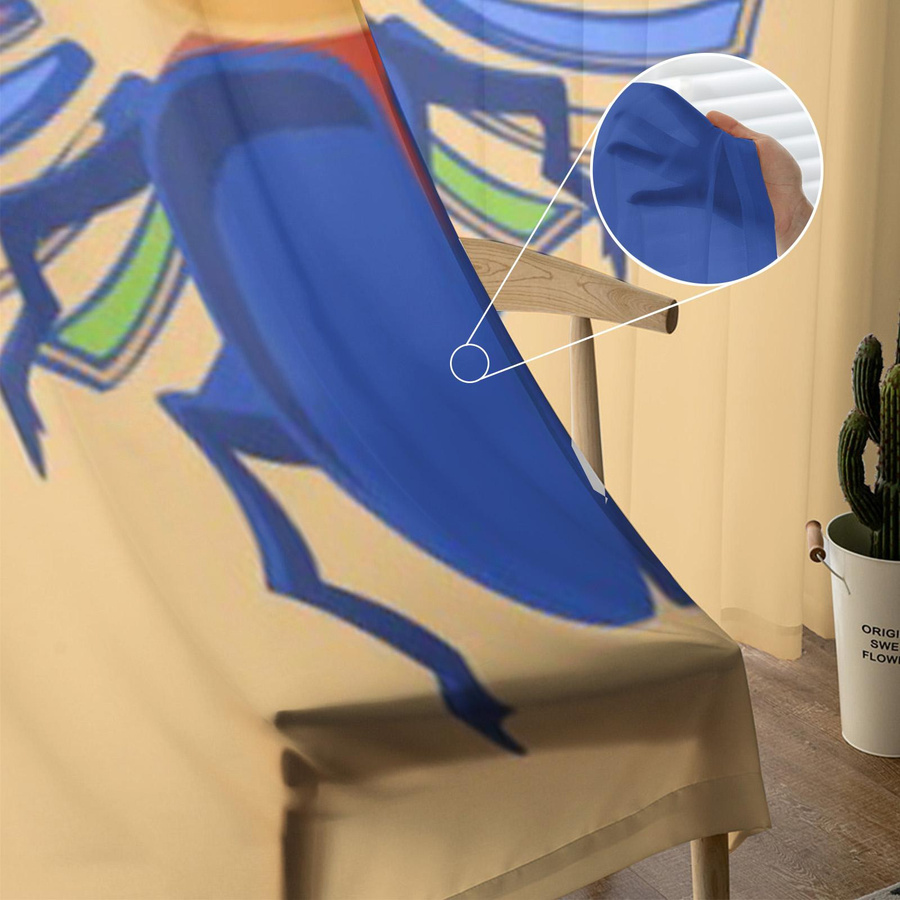 Transparente Chiffon-Vorhänge mit Raster-Mosaik-Design für Wohnzimmer und Schlafzimmer, Farbe: transparent, B: 135 cm, H: 114 cm - Bild 2