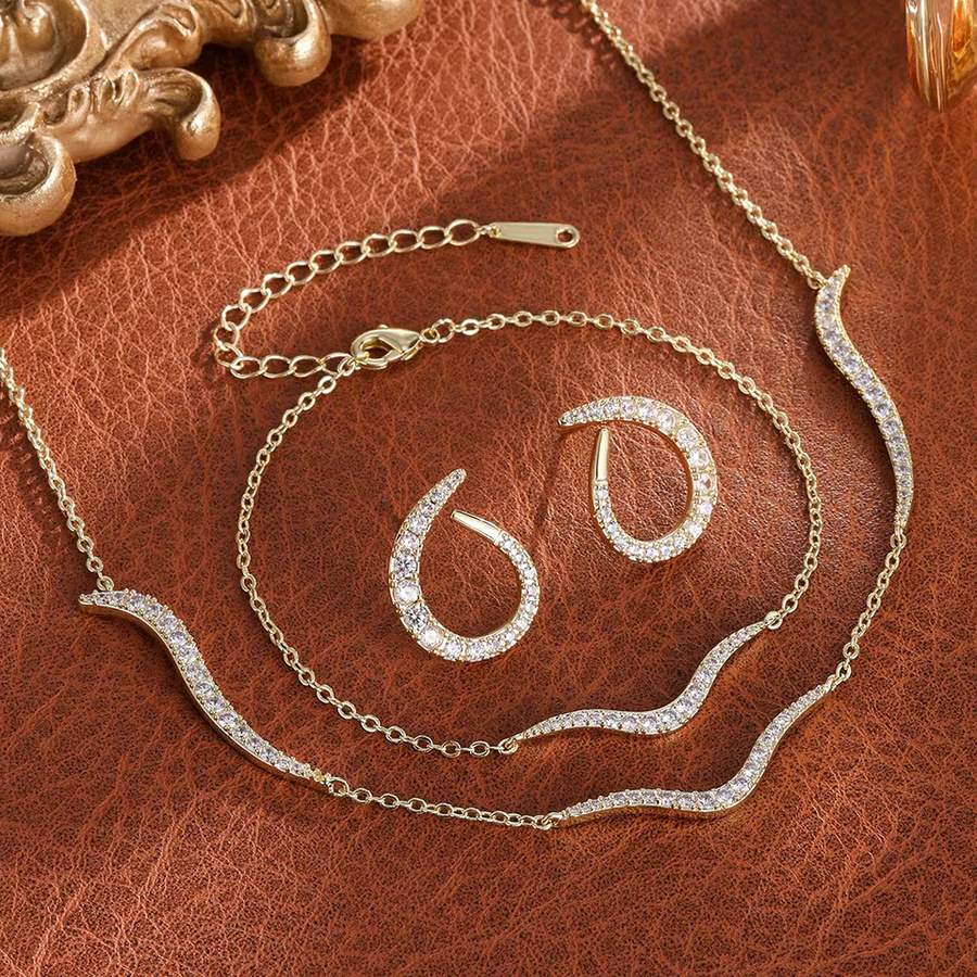 ZAKOL Schmuck-Set, Gold, Zirkonia - Bild 1