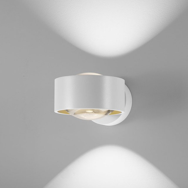 DLS Lighting Clippo Optic LED-Wandleuchte in Weiß und Gold mit warmweißem Licht (2700K) dimmbar und verstellbar - Bild 1