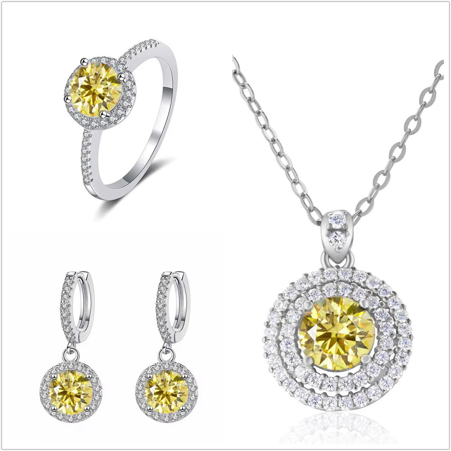 BIJOX STORY Schmuckset, 925 Silber, Moissanit, Diamant, Damen - Bild 1
