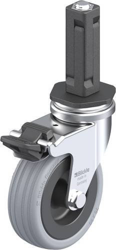 Blickle LRA-VPA 75G-FI-EV02 Lenkrolle mit Feststeller in Grau und Schwarz, Rad-Durchmesser: 75 mm, Tragfähigkeit: 60 kg - Bild 1