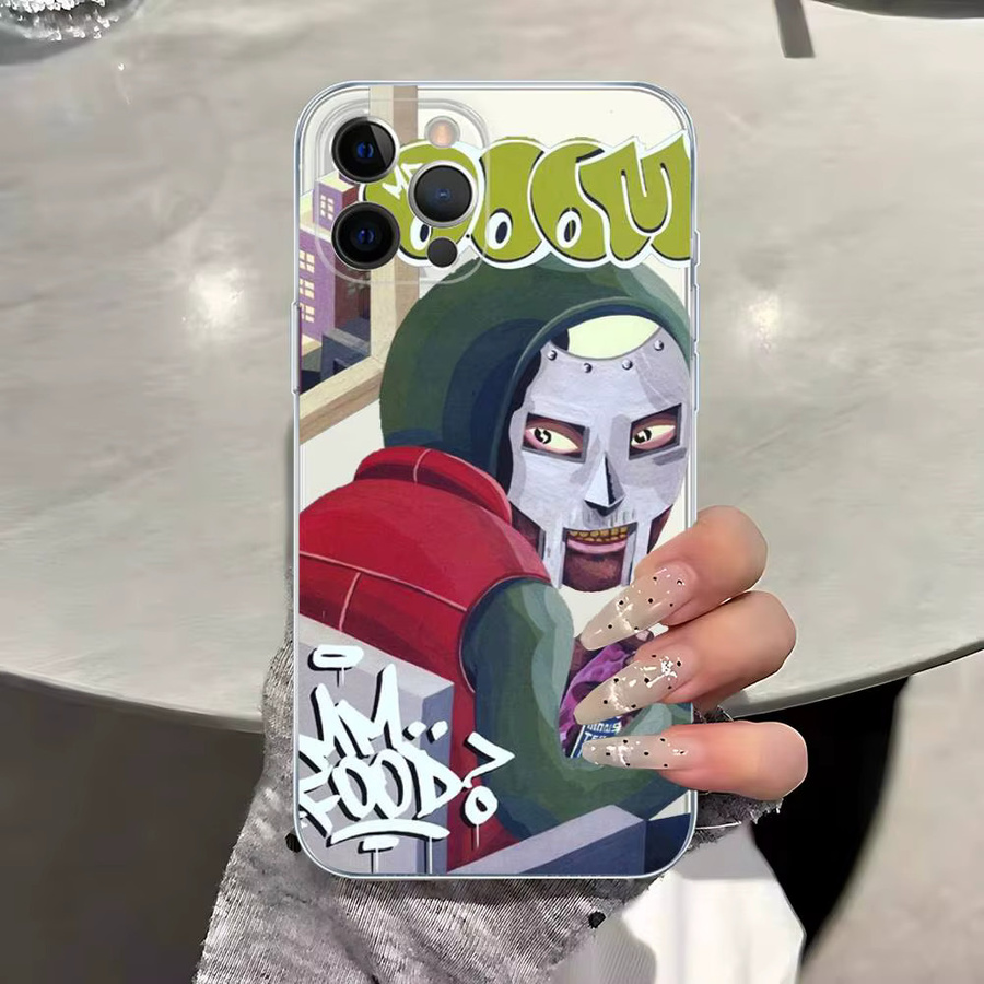 Stoßfeste transparente Hülle für Apple iPhone Modelle mit MF Doom Madlib Design - Bild 2