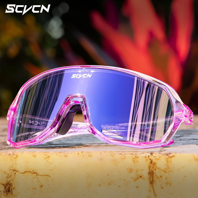 SCVCN Sportsonnenbrille, pink, Vollrand, Unisex, Kunststoff - Bild 1