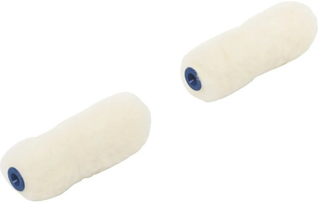LUX-TOOLS Lammfellwalze, 2 Stück, Weiß, Breite: 10 cm, fusselfrei und für lösungsmittelbasierte Lacke geeignet - Bild 1