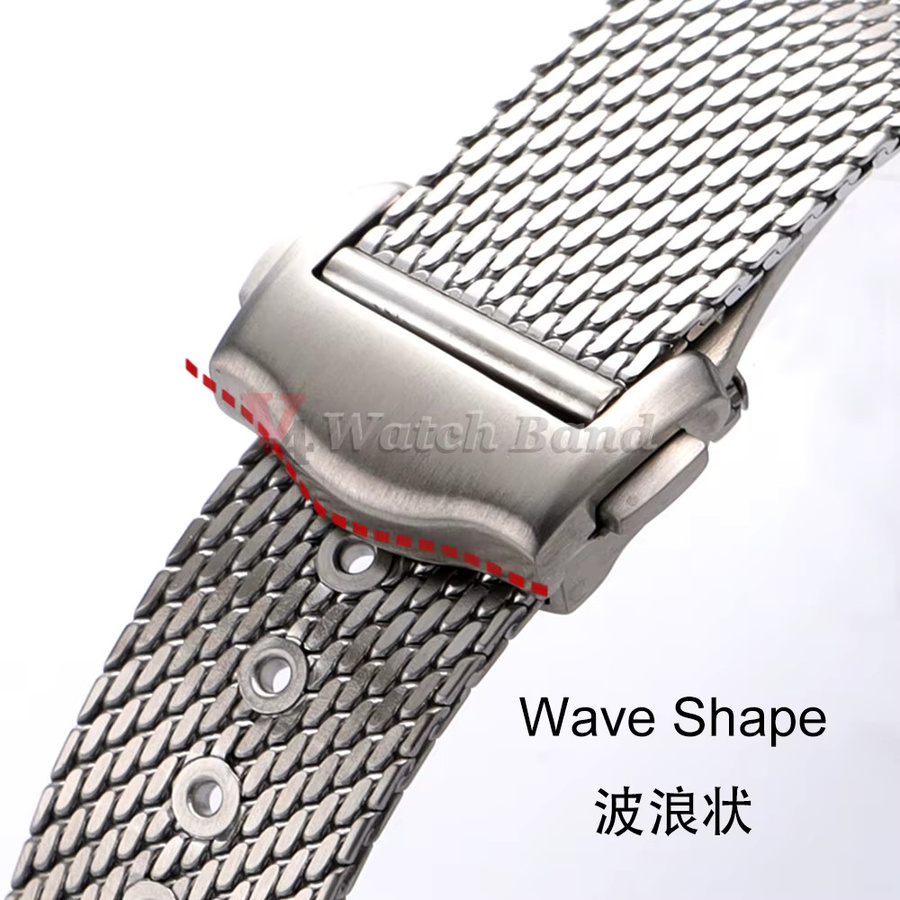 Uhrenarmband Edelstahl, Milanaise, Silber, 20 mm, Unisex - Bild 2