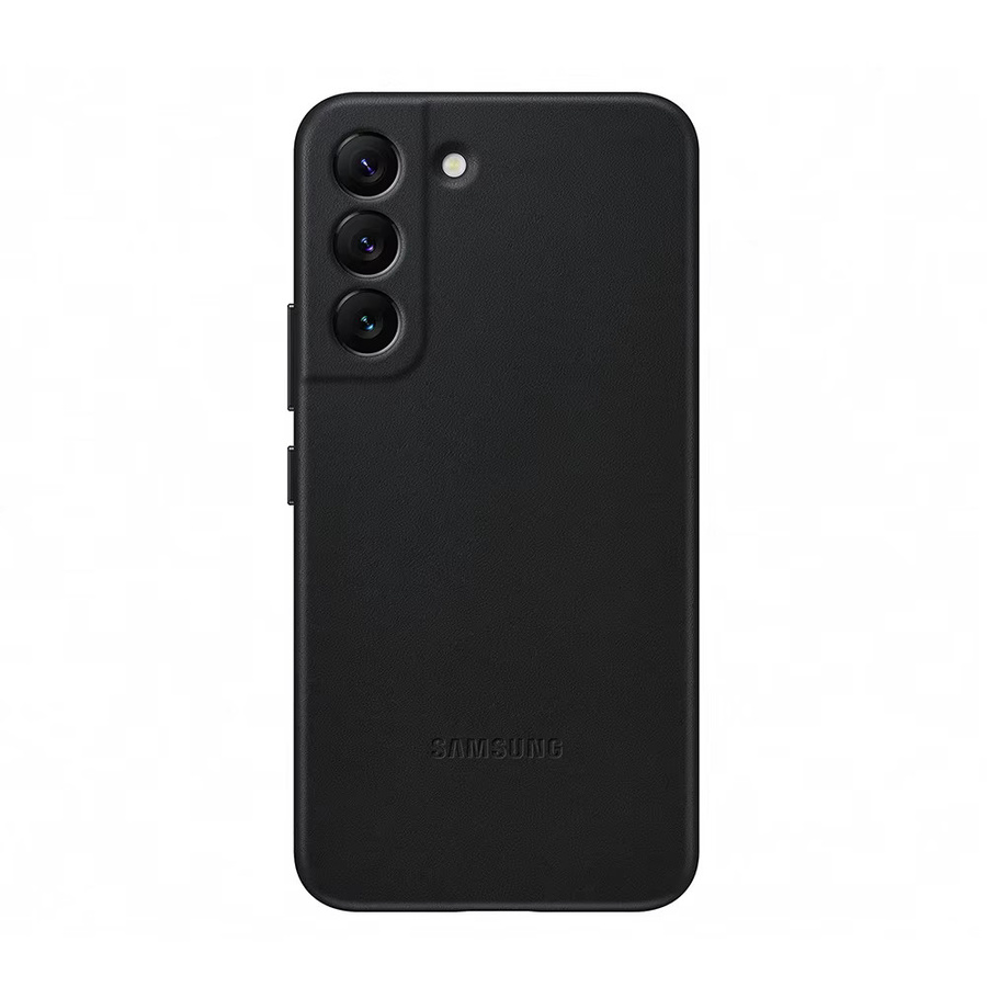 Samsung Galaxy S22 S22+ S22Plus Schutzhülle aus echtem Leder in Schwarz - Bild 2