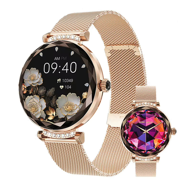 LIGE Smartwatch NX7 Pro für Damen mit AMOLED Bildschirm, Bluetooth Anruffunktion und Gesundheitsüberwachung, Grau/Gold - Bild 7