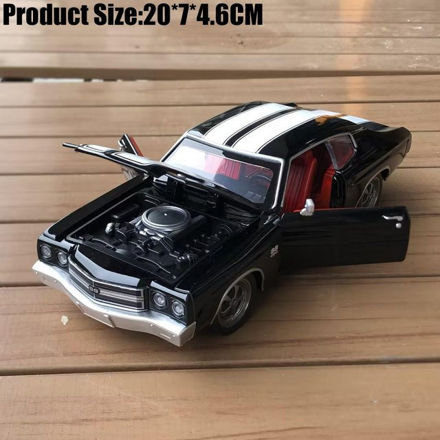 Linyi toy car Chevrolet Chevelle Ss 454 1970 Modellauto, 1:24, Metall, ab 14 Jahre - Bild 1