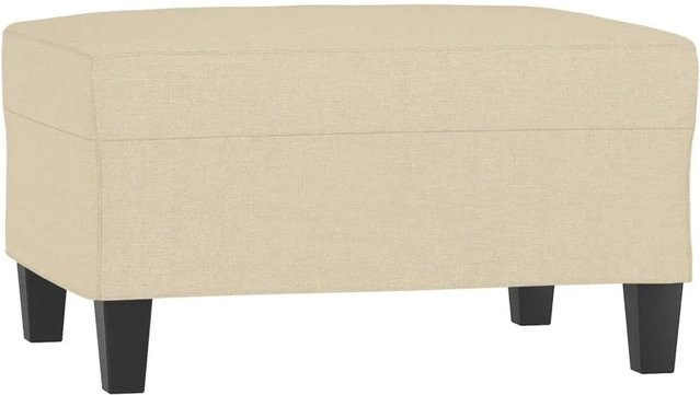 vidaXL Fußhocker Beige Stoff B/T/H: 70 x 55 x 41 cm - Bild 1