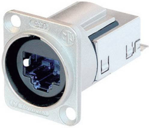 Neutrik EtherCon RJ45 CAT6 Einbaubuchse NE8FDY-C6 in Nickel/Silver mit 8P8C Polen - Bild 1