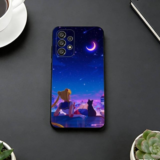 Sailor Moon Anime Handyhülle für Samsung Galaxy S23 Plus 5G in Schwarz - Bild 1