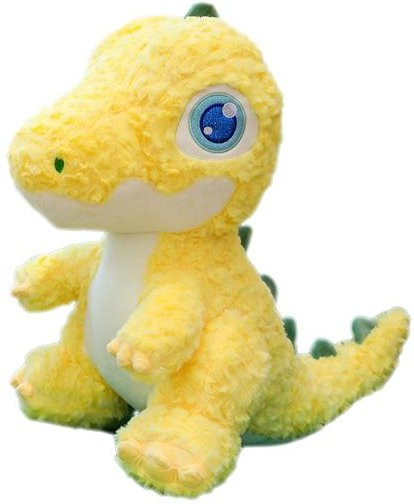 Dinosaurier Plüschpuppe, Stofftier Kissen, Gelb - Bild 1