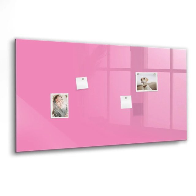 Tulup Magnettafel aus Glas in Pink, B: 120 cm, H: 60 cm - Bild 1