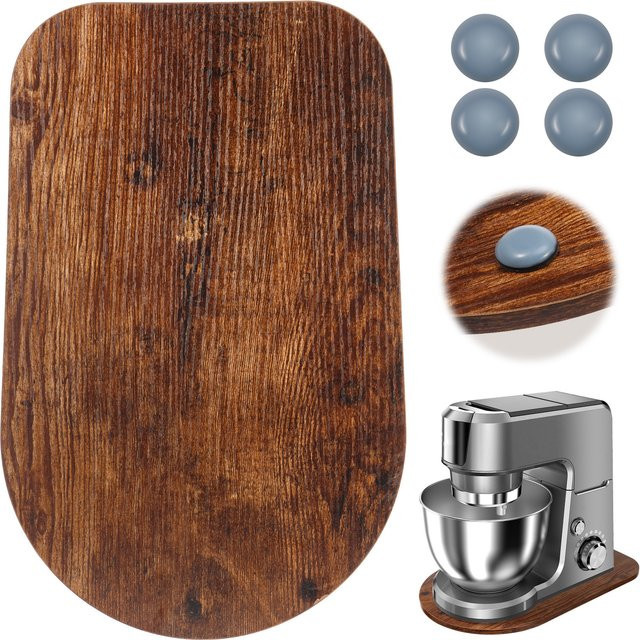 Willstar Mischschiebermatte aus Holz und Acryl in Transparent und Braun, Schiebetablett für Küchengeräte, Breite: 35,5 cm, Höhe: 1,5 cm - Bild 1