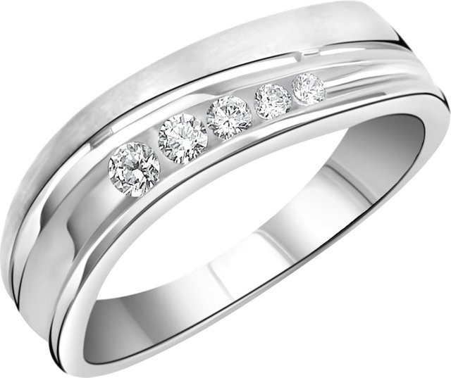 Zeeme Basic Ring 925 Sterling Silber, rhodiniert, Zirkonia, Damen - Bild 1