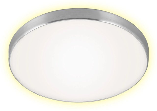 Briloner LED-Deckenleuchte Simpa mit Backlighteffekt in Weiß und Aluminium, Durchmesser: 28,5 cm - Bild 1