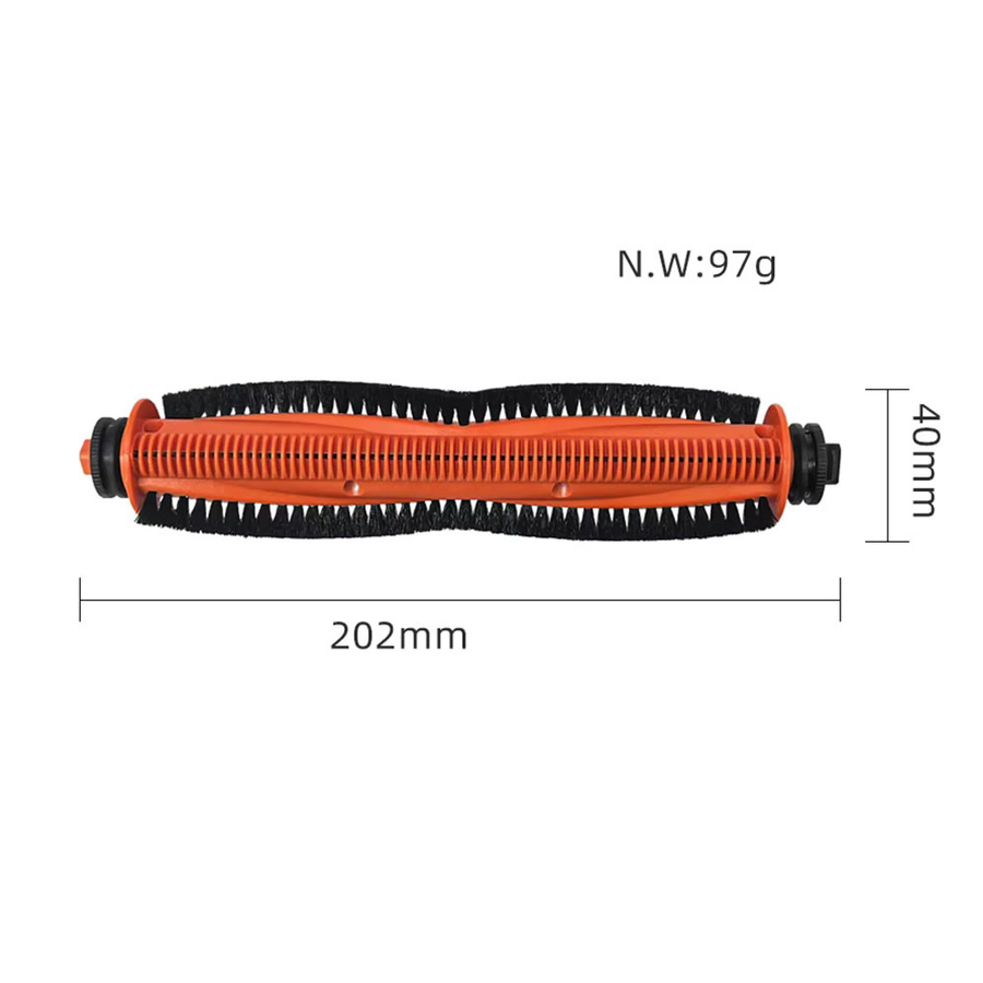 OSSIEAO Anti-Tangle Roller Pinsel für Xiaomi Roboter Staubsauger kompatibel mit X20 Plus, M40, M30S und Omni 1S in Orange - Bild 2
