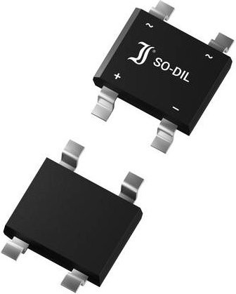 SO-TECH Diotec B125S2A-SLIM Brückengleichrichter SO-DIL SLIM, 250V, 2A, Schwarz - Bild 1
