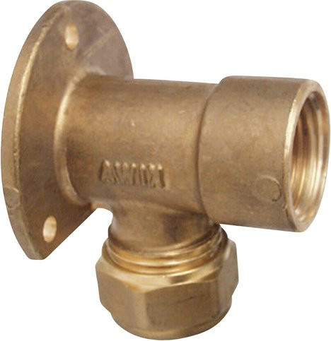 WELLWATER Deckenwinkel aus Messing mit Innengewinde 1/2 Zoll in Gold - Bild 1