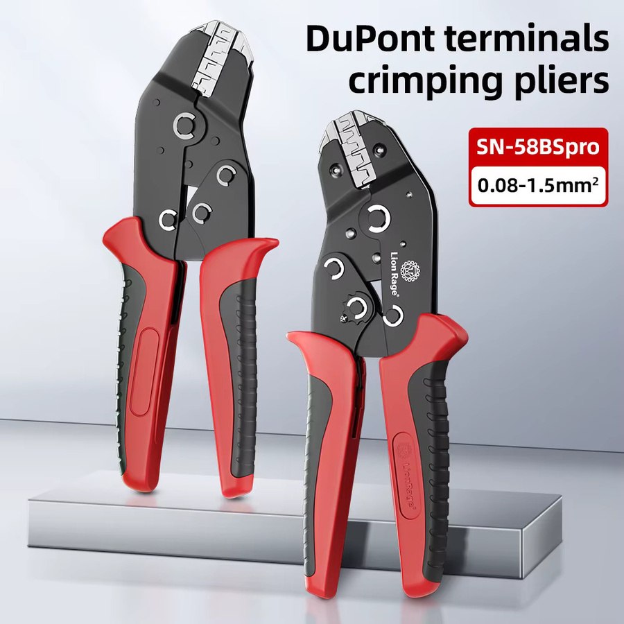 Lion Rage Crimp-Minenwerkzeug SN-68B Pro Drahtratszange in Rot für PH2.0/XH2.54/2.8/3.0/3.96/KF2510/JST Terminals, 0,08–1,5 mm2/AWG28–16 - Bild 2