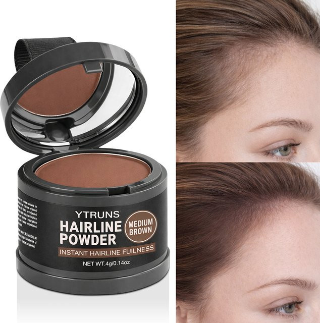 YTRUNS Haarlinienpuder, Mittelbraun, 4g, Unisex - Bild 1