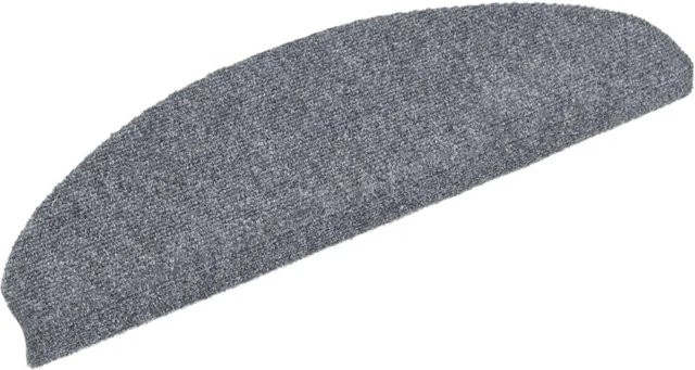 vidaXL 15-tlg. Selbstklebende Treppenmatten aus Nadelvlies in Hellgrau, B: 65 cm, H: 4 cm, T: 21 cm - Bild 1