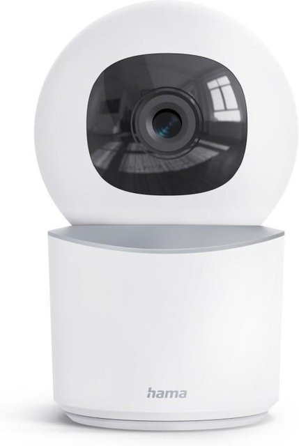 Hama Smarte WLAN Überwachungskamera für innen, Full-HD, schwenkbar, Weiß - Bild 1