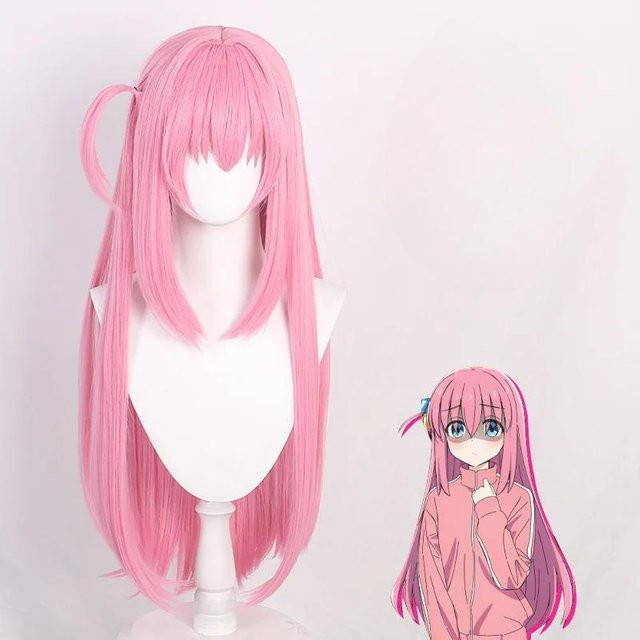 Hitori Gotoh Cosplay Perücke, Rosa, Hitzebeständig, Synthetisch - Bild 1