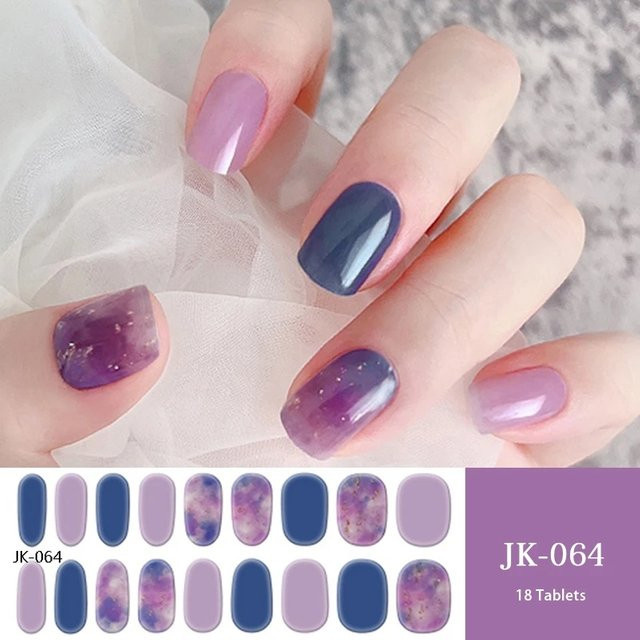 Stern, Semi-Cured Gel Nagelaufkleber, Schimmernd - Bild 1