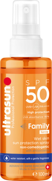 Ultrasun Family Wet Skin Spray SPF 50, Körperpflege, Empfindliche Haut - Bild 1