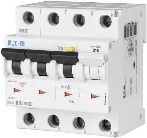 Eaton RCBO FI-Schutzschalter und Leitungsschutzschalter 4polig 10 A 0.03 A 415 V/AC in Weiß - Bild 1
