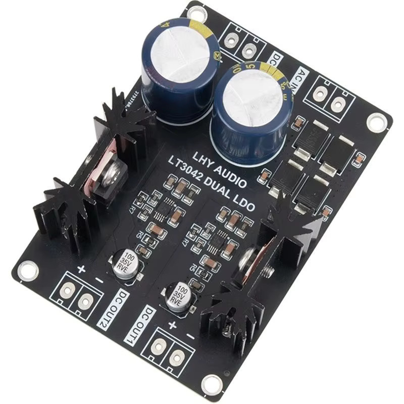 CJSD-LT3042 Dual Low Noise Linear Regler Netzteil in Schwarz für Decoder und Klasse A Verstärker (5V, 12V, 15V) - Bild 3