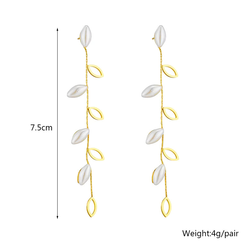 DIEYURO Ohrringe, Edelstahl, Perle, Gold, Damen - Bild 2