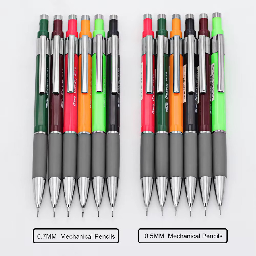 MROOFUL 4-teiliges Druckbleistift-Set mit austauschbaren Minen 0,5 mm und 0,7 mm in HB für Schule und Zeichnen - Bild 2