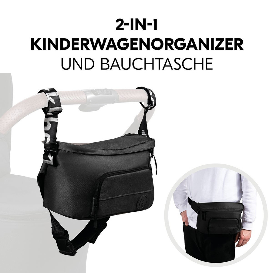 Hauck Universal Kinderwagen Organizer und Bauchtasche in Schwarz - Bild 3