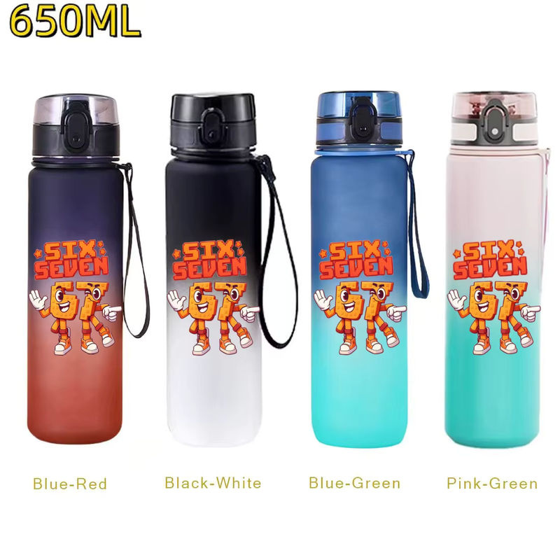 Potdemiel Tragbare Fitness-Trinkflasche mit Flip-Verschluss, 650 ml - Bild 4