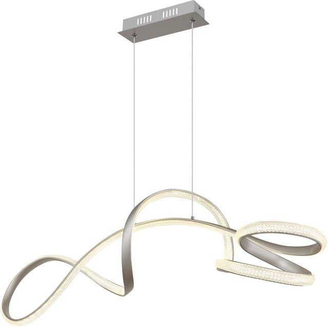 Globo Lighting LED-Pendelleuchte SWIRL in Silber, B/H/T: 33 x 120 x 108 cm - Bild 1