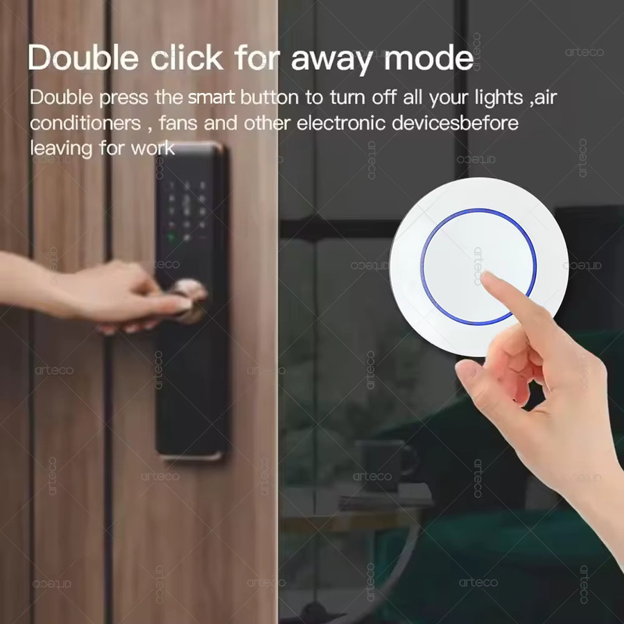 Tuya ZigBee Wireless Push Button Smart Scene Switch On Off Controller zur Automatisierung in Weiß - Bild 4