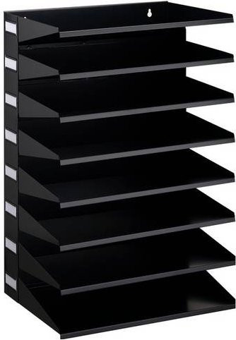 Durable Sortierablage aus Stahl für DIN A4 in Schwarz mit 8 Fächern - Bild 1