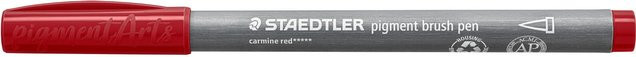 Staedtler Pigment Brush Pen in Karminrot - Bild 1