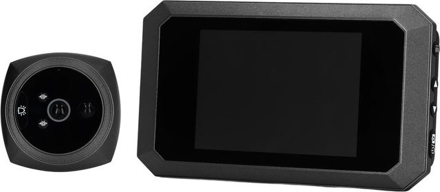 KONNWEI Intelligentes elektronisches Türspion-Kit aus Zinklegierung mit HD-Display, 2MP Kamera und 3800mAh Akku in Schwarz - Bild 1