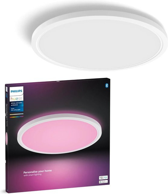 Philips Hue LED-Panel Tento White & Color Ambiance XL, rund, Weiß, Durchmesser: 54,2 cm - Bild 1